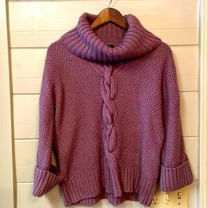 NWT Talbots Mauve Oversized Chunky Cable Knit Cowl
Neck Sweater Medium
Petite